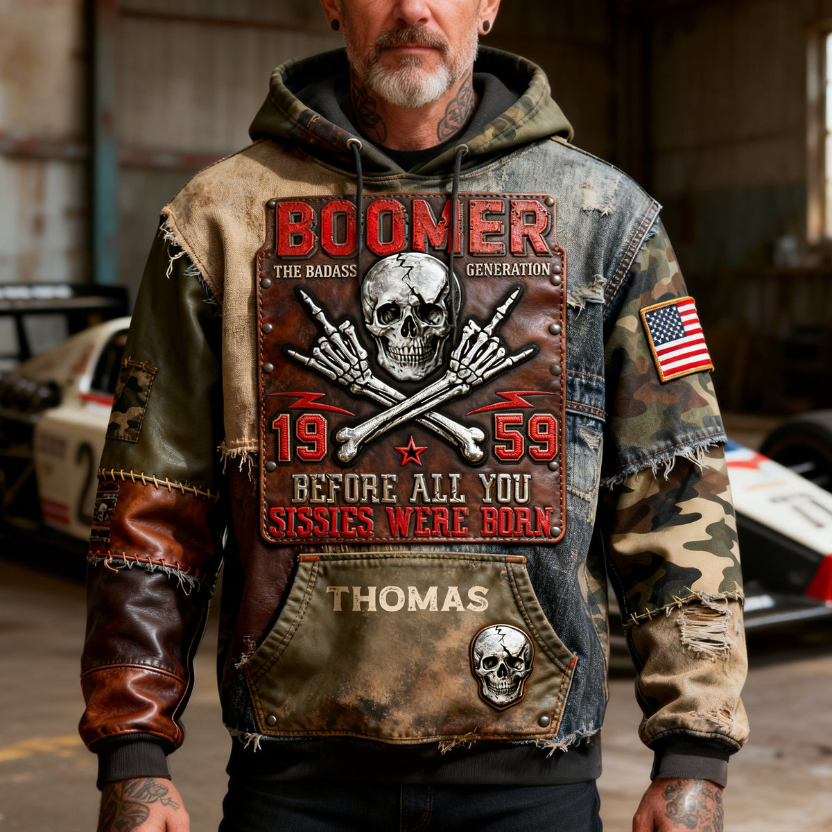 Vintage & Proud Boomer 3D Hoodie - Personalized Gift For Boomer Generation 01NALU240226-Homacus