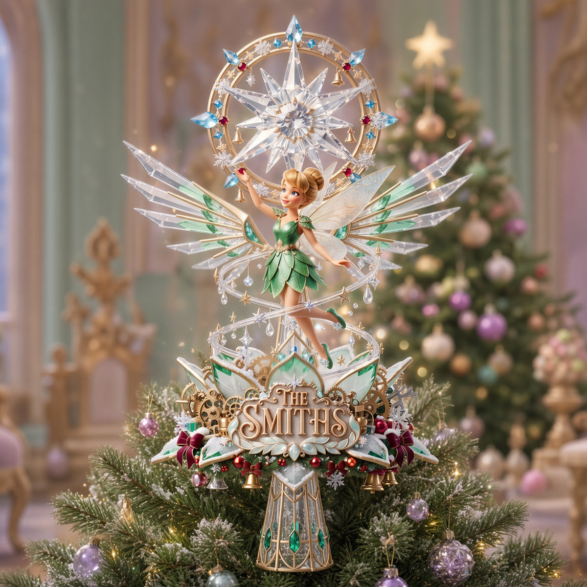 Winter Fairy Acrylic Christmas Tree Topper - Personalized Gifts For Christmas 02halu020926