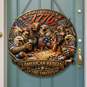USA Independence Party Metal Sign - Personalized Gift For Patriot Family 01TYQN050326-Homacus