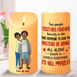 Personalized Gifts For Couple LED Candle 04xqtn241224hg Two People Together Forever-Homacus