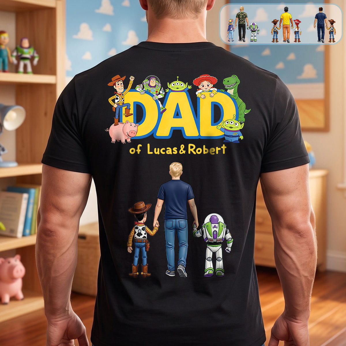 Dad And Kids Memory Shirt Personalized Gifts For Papa 01HUDT270526-Homacus