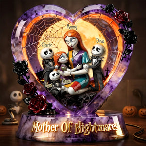 Spooky Mom And Kids Light Box - Personalized Gifts For Mother's Day Acrylic Light Box 02OHLU070426-Homacus