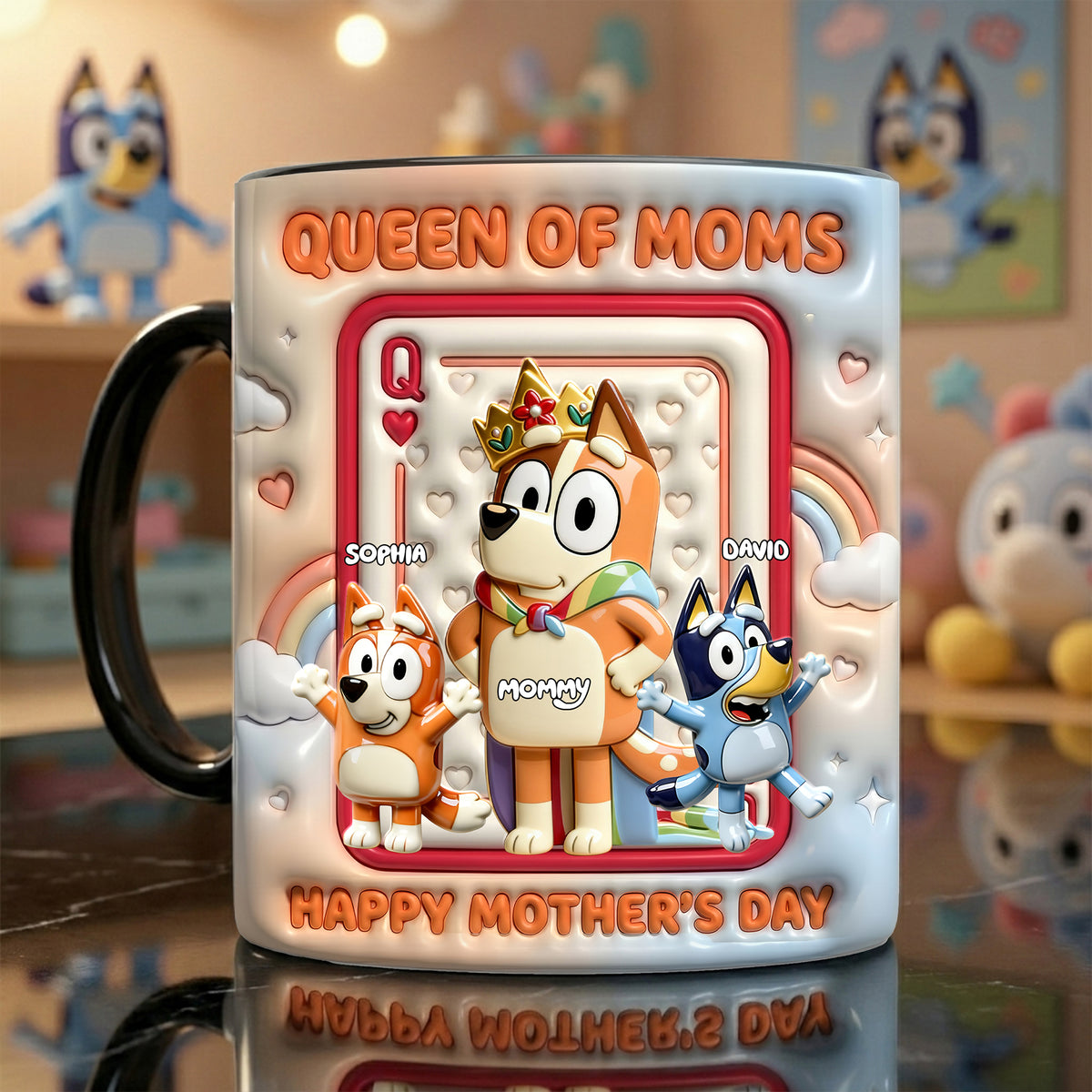 Queen Of Moms Magic Coffee Mug - Personalized Gifts For Moms 02NALU140426-Homacus