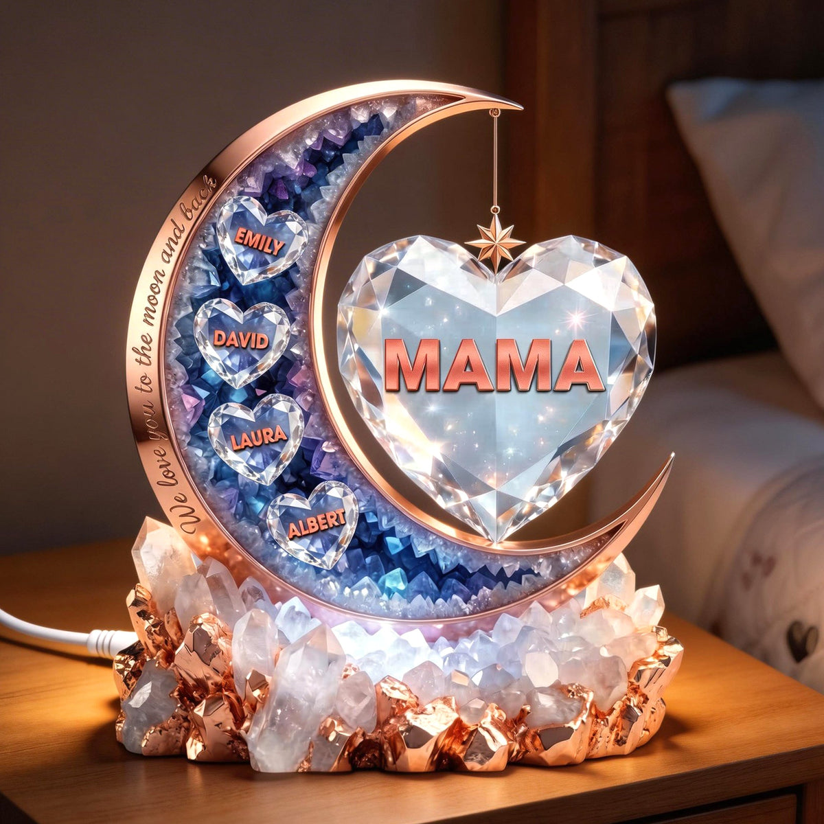 Moon Of Love Mom Acrylic Light Box - Personalized Gifts For Mom 03qhqn160326-Homacus