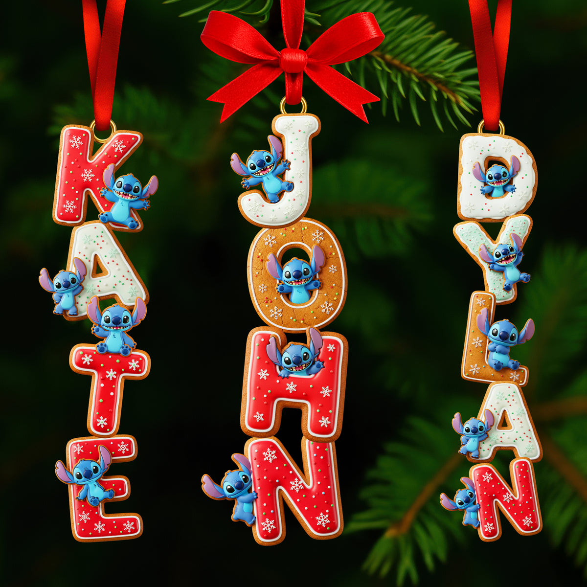 Gingerbread Custom Name Alphabet Ornament - Personalized Gift For Christmas 02NAQN251025-Homacus