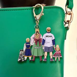 Personalized Gifts For Family Keychain Anime Family 02QHHU260225HG-Homacus