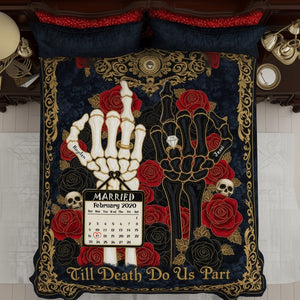Gothic Wedding Skeleton Quilt Bedding Set Special Line - Gifts For Couple 01TGLU220725-Homacus