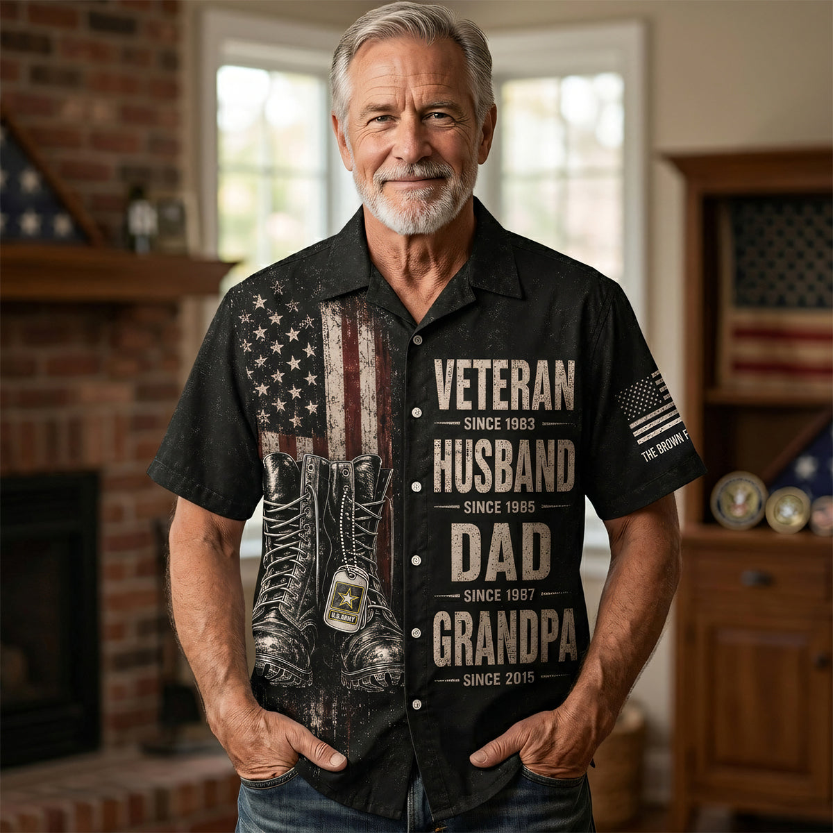 Patriotic Veteran Dad Hawaiian Shirt - Personalized Gifts For Veteran Dads 02huta290526-Homacus