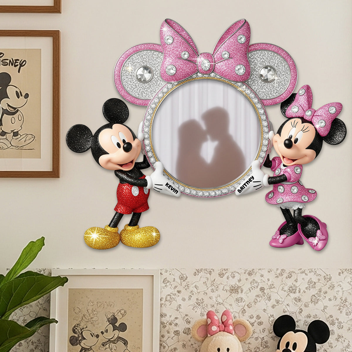 Sweet Couple Wall Hanging Mirror Personalized Gifts For Couple 01PGDT260725-Homacus