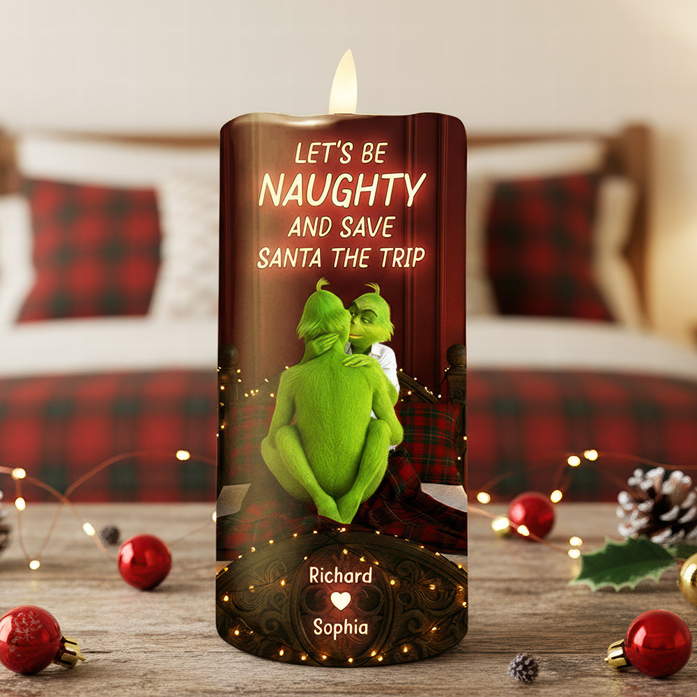 Playful Couple LED Candle, Personalized Christmas Gifts For Couple 04qhqn150925-Homacus