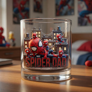 Dad And His Little Heroes Glass Mug - Personalized Gifts For Dad 03NALU290426-Homacus