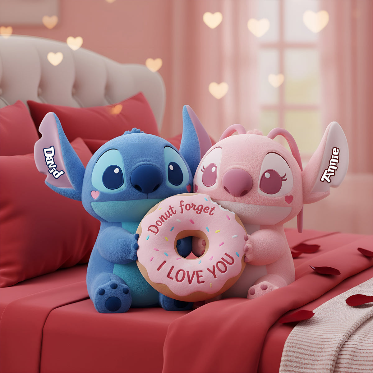 Adorable Tropical Duo Donut Pillow - Personalized Gifts For Couples 04PGLU251125-Homacus