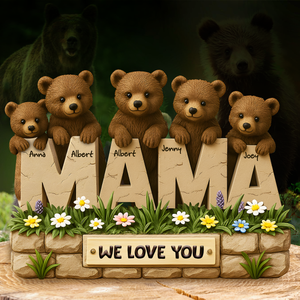 Personalized Gifts For Mom Plaque Mama Bear 03xqlu030425-Homacus
