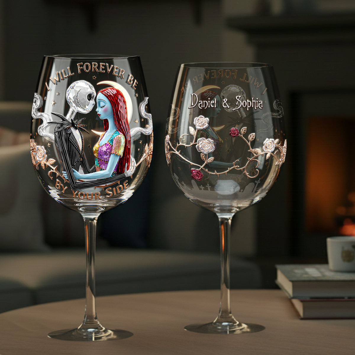 Forever Be By Your Side Drinking Glass - Personalized Gifts For Couples 04PALU081225-Homacus