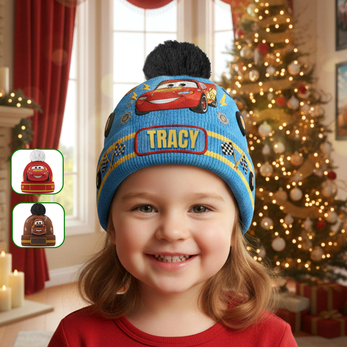 Personalized Christmas Gifts For Kids Bobble Beanie Hat 02namg171025-Homacus
