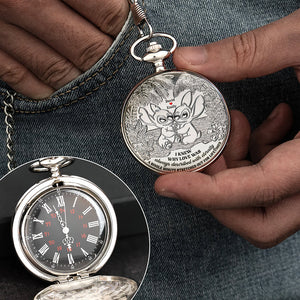 Blue Monster Fans Pocket Watch - Personalized Gifts For Couple 01tgqn210625-Homacus