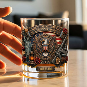 250th Anniversary USA 11oz Round Glass - Personalized Gifts For Patriots 03tymg200326-Homacus