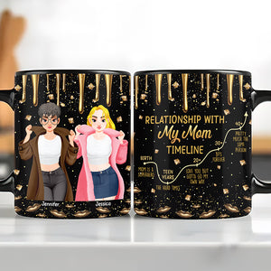 Personalized Gifts For Mom Mug, Relationship With My Mom Timeline 03TGQN120325PA-Homacus