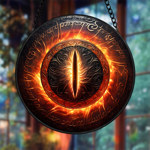 Gifts For Fantasy Novel Fans Stained Glass Ornament, Mysterious Fire Eye 03qhpu280824-Homacus