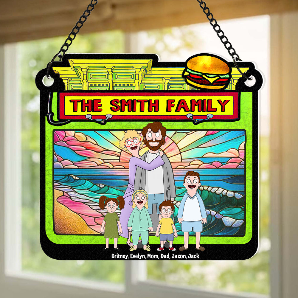 Personalized Gifts For Family Suncatcher Ornament Happy Family 01ACDT100225HG-Homacus