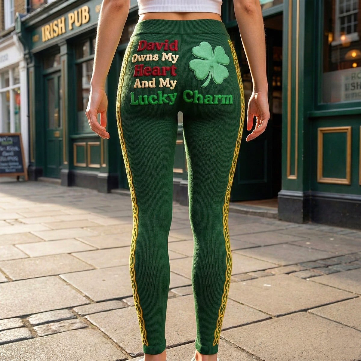 Lucky Charm Leggings – Personalized Gift For Her 01NAQN240126-Homacus