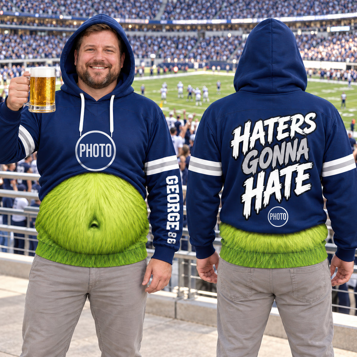 Festive Football Belly 3D Shirt - Personalized Gifts For Football Fans 02HUQN300926-Homacus