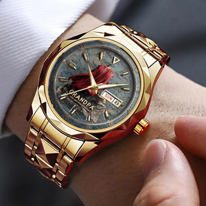 Proud Grandpa Men's Watch Personalized Gifts for Dad 03TGDT290725-Homacus