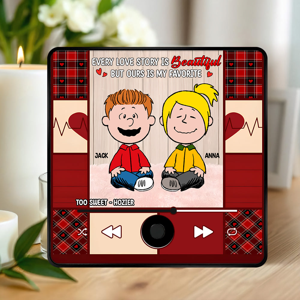 Custom Music Fridge Magnet Gifts For Couple 01katn191224hh Every Love Story Is Beautiful But Ours Is My Favorite-Homacus