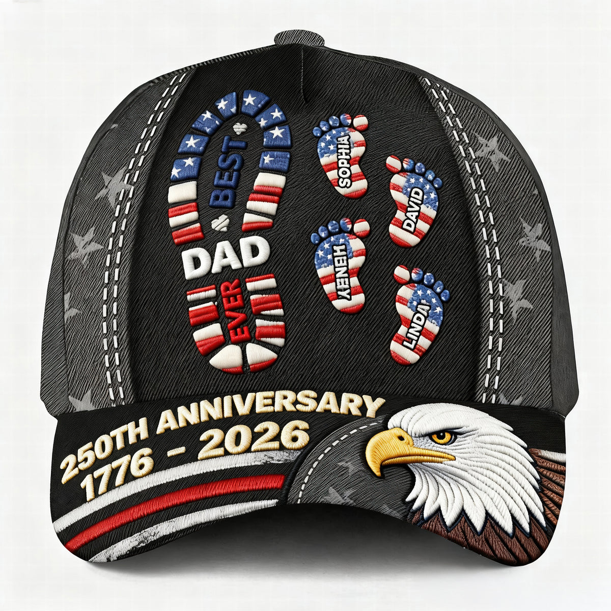 250th Anniversary Of The USA Best Dad Ever Classic Cap - Personalized Gifts For Dad 03naqn270226-Homacus