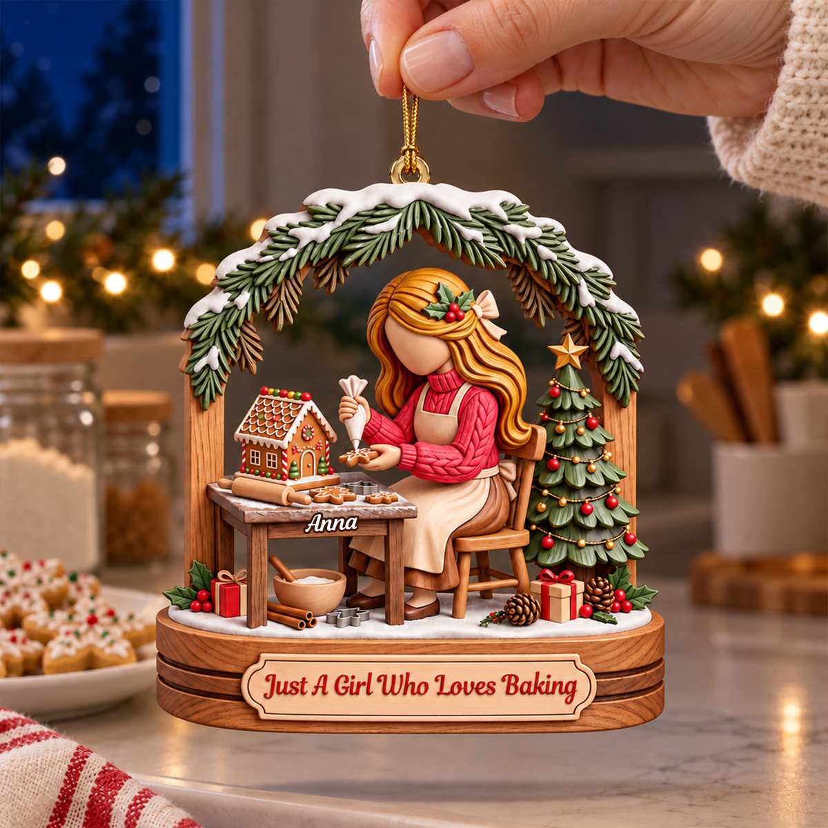 Baking Girl Christmas Ornament - Personalized Gifts For Baking Lovers 03pgqn151026-Homacus