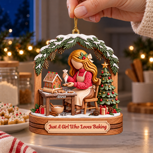 Baking Girl Christmas Ornament - Personalized Gifts For Baking Lovers 03pgqn151026-Homacus