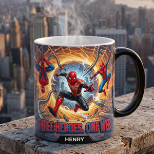 Three Heroes One Web Color Changing Coffee Mug - Personalized Gifts 02hatn050826-Homacus