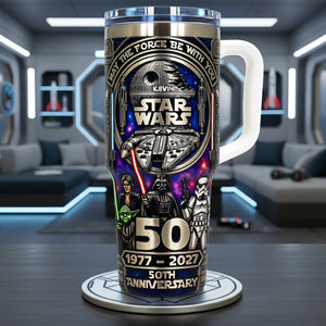 50th Anniversary Space Adventure Tumbler - Personalized Anniversary Gift 02OHTA090326-Homacus