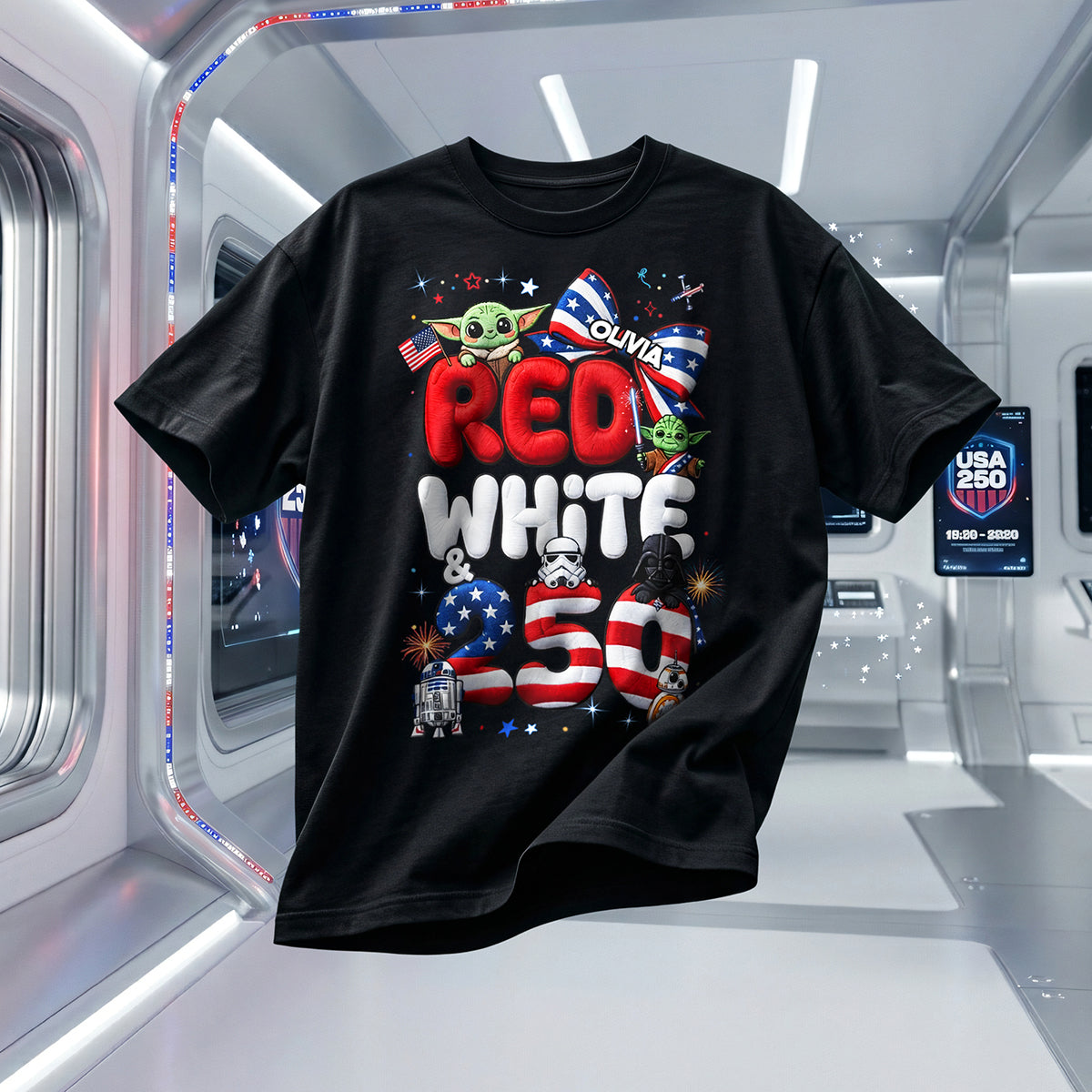Patriotic Space Adventure Shirt - Personalized 250th Anniversary Gifts 04TOTA100626