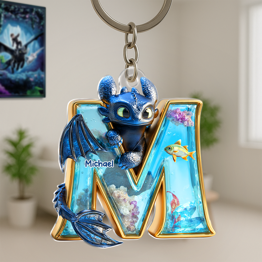 Magical Christmas Keychain – Custom Alphabet Gift For Cartoon Lovers 04tgpu100625-Homacus