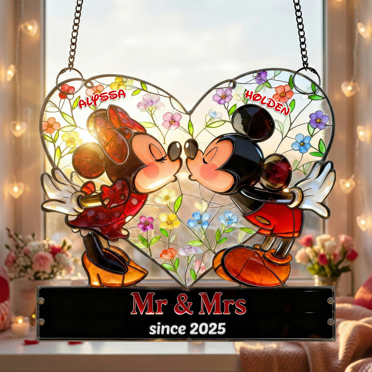 Kissing Couple Suncatcher - Personalized Gifts For Couples 01tomg150126-Homacus