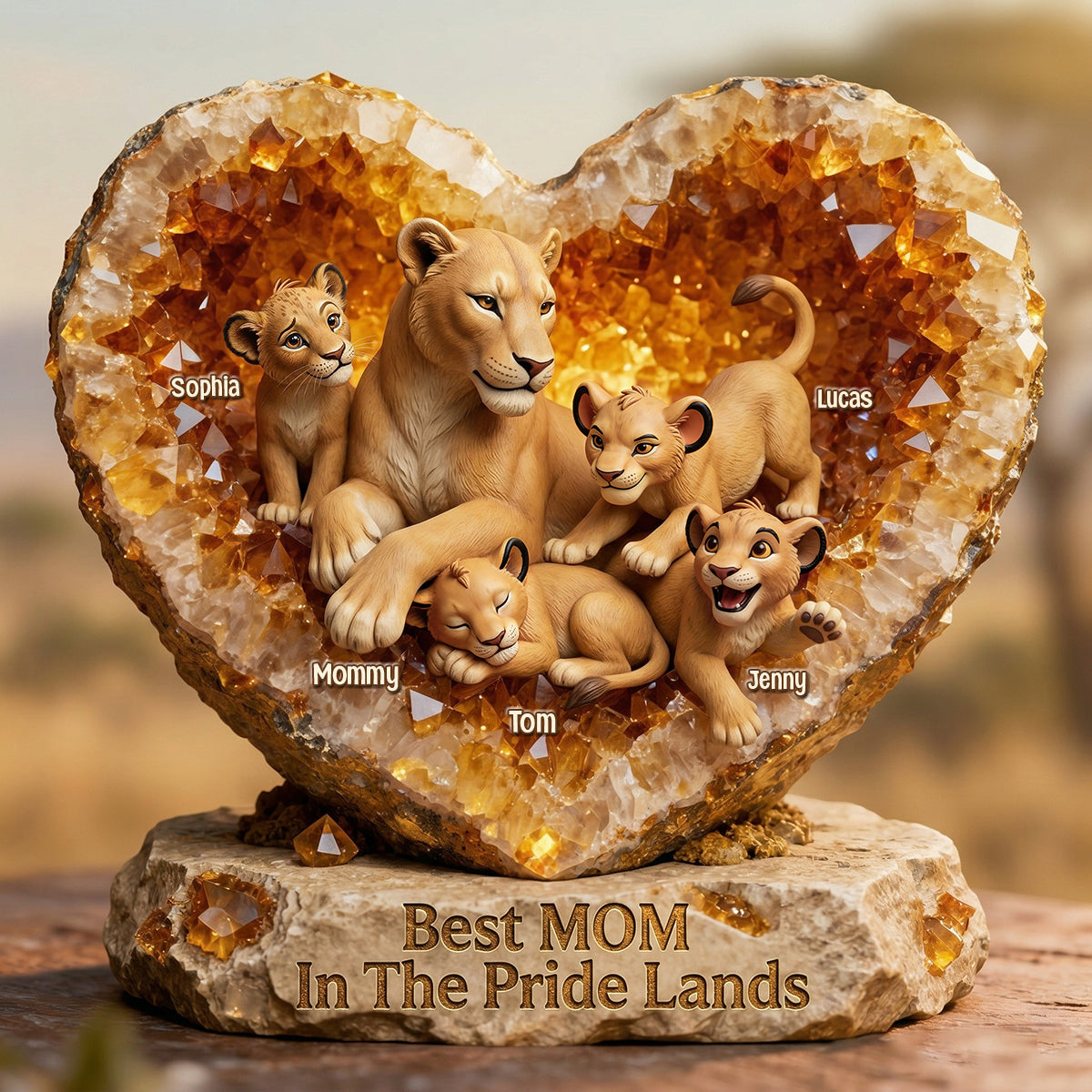 Best Mom In The Pride Lands Acrylic Plaque - Personalized Gifts For Mom 02HUTN040226-Homacus
