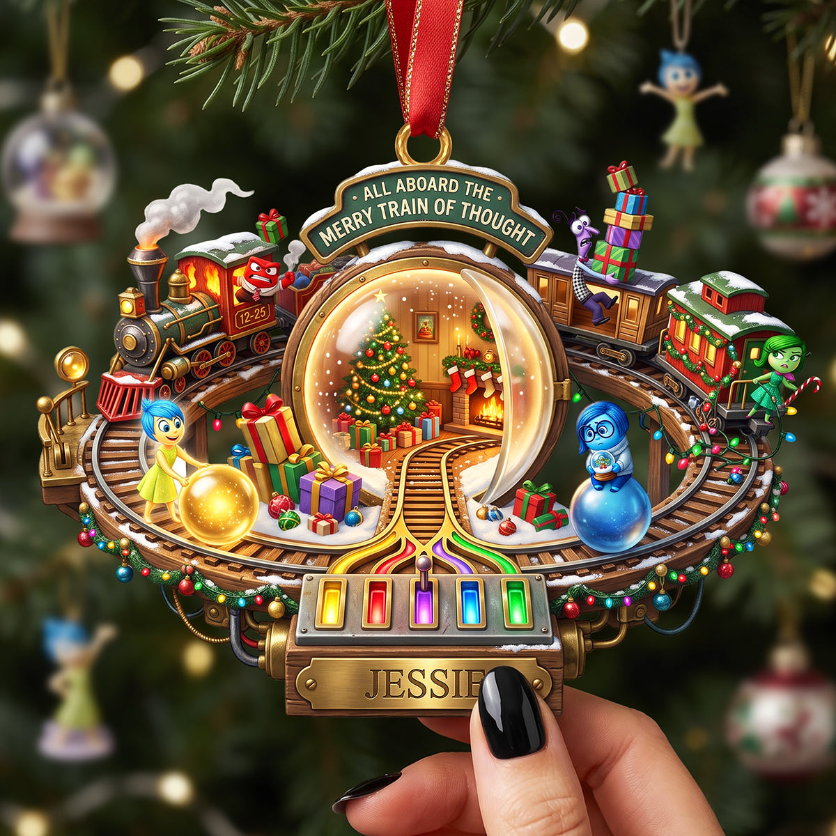 Colorful Journey Ride Acrylic Ornament - Personalized Gift For Christmas 01HATA270826
