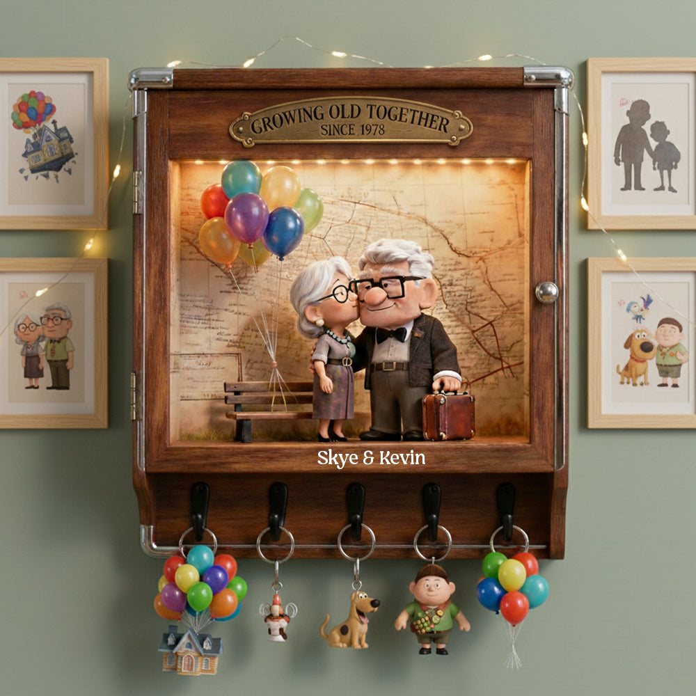 Old Couple Acrylic Key Hanger - Personalized Gifts For Couple 04tgta130126-Homacus