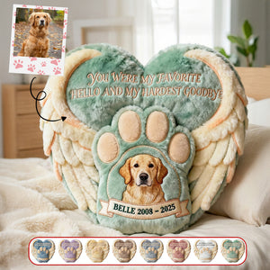Custom Photo Heaven Dog & Cat Shaped Pillow, Personalized Keepsake To Remember Lost Pets 01qhmg191225-Homacus