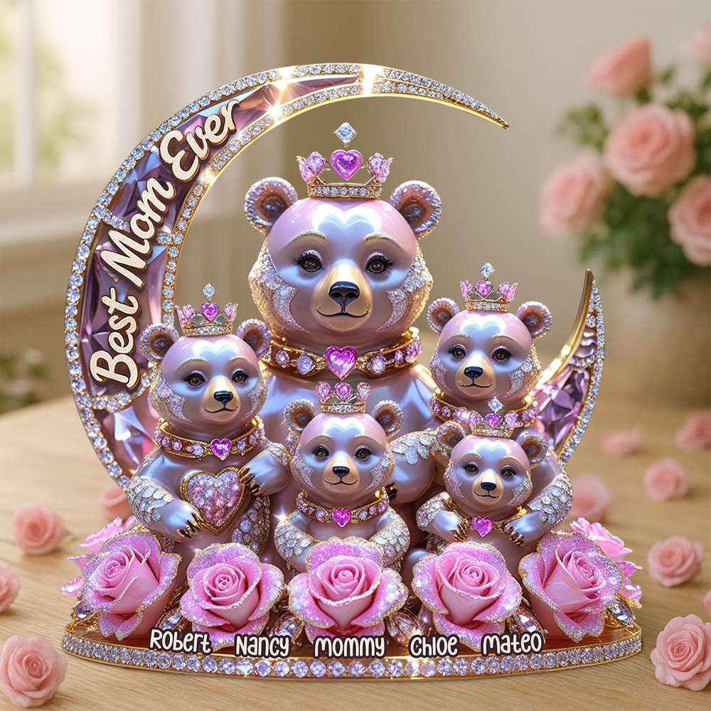 Bear Mom Acrylic Plaque Personalized Gifts For Mom 01TGDT240425-Homacus