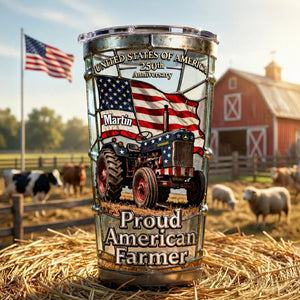 Proud American Farmer Tumbler - Personalized Gifts For Farmers 02qhmg300126-Homacus