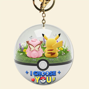 Cartoon Couple Keychain - Personalized Gifts For Couple 03ohqn250725-Homacus