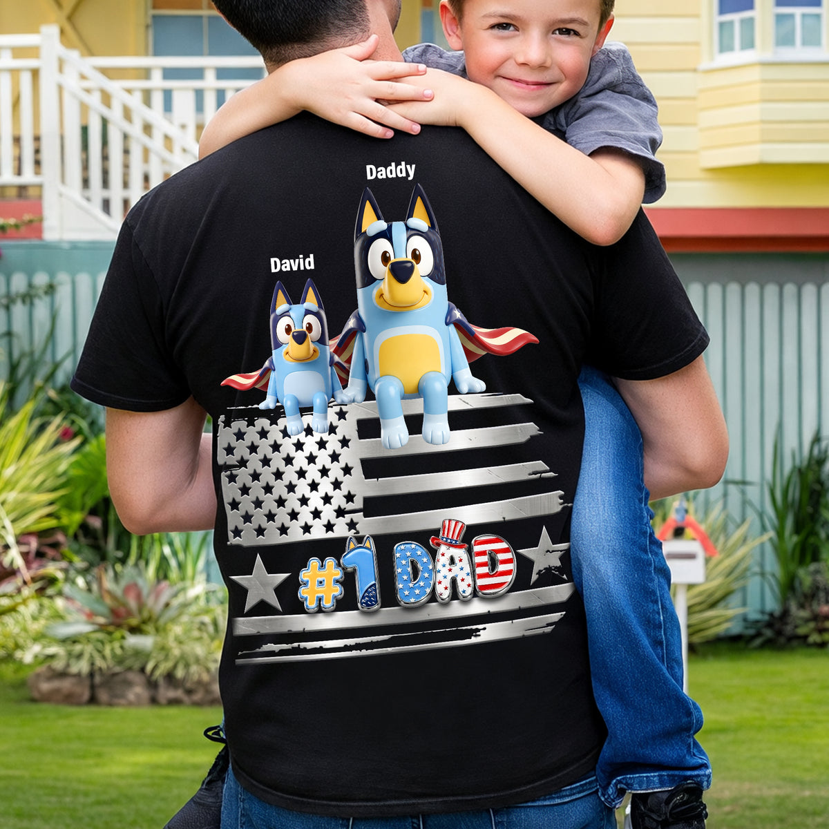 American Dog Dad Shirt - Personalized Gifts For Dads 03QHQN130526-Homacus