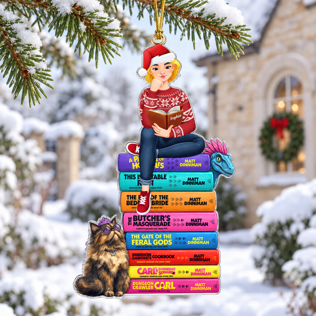 Mystical Bookish Adventure Ornament - Personalized Gift For Book Lovers 03HUQN081026PA-Homacus