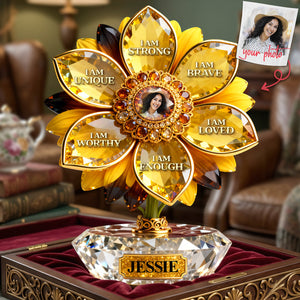 Affirmation Sunflower Acrylic Plaque - Custom Photo Gifts For Mom 04KITA250326-Homacus