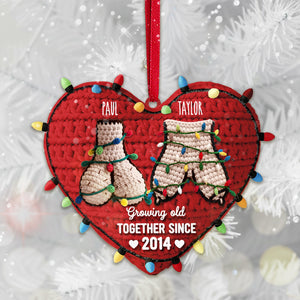 Old Couple Ornament - Personalized Gifts For Funny Couple Christmas Ornament 01NAMG091025-Homacus