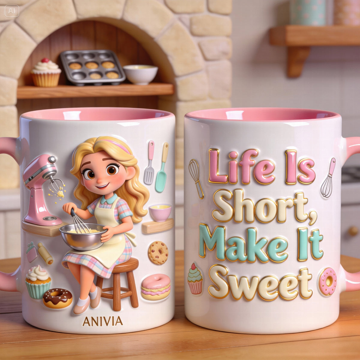 Baking Girl Coffee Mug - Personalized Gifts For Baking Lovers 01pgqn260126-Homacus