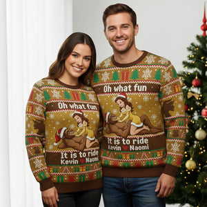 Funny Couple Christmas Ugly Sweater - Personalized Gifts For Couple 01KIDT270925-Homacus