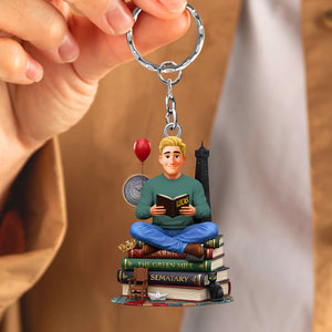 Reading Keychain - Personalized Gifts For Book Lovers 01hutn200126-Homacus